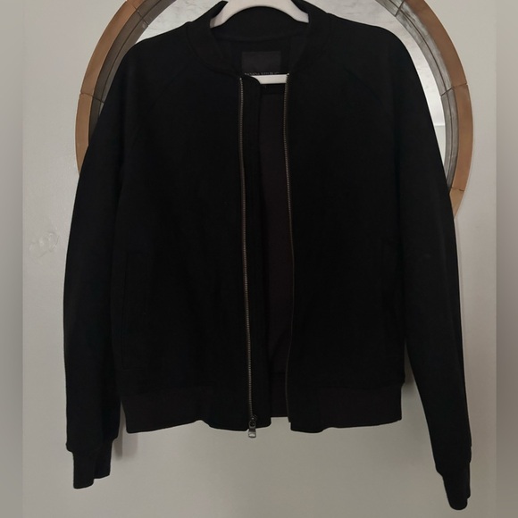 Banana Republic Mens Black Bomber Jacket Small - Picture 1 of 5